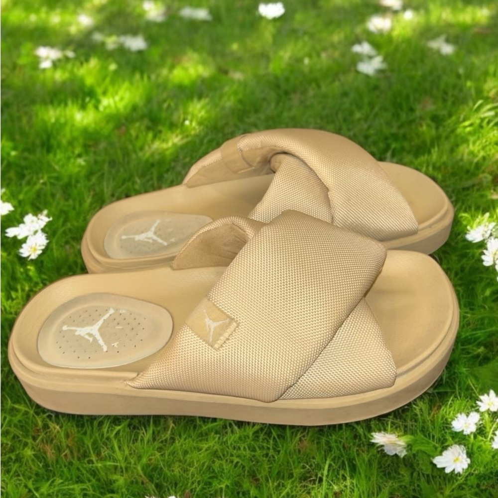 Jordan Beige Slide Sandals